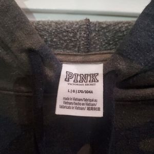 PINK green camo hoodie